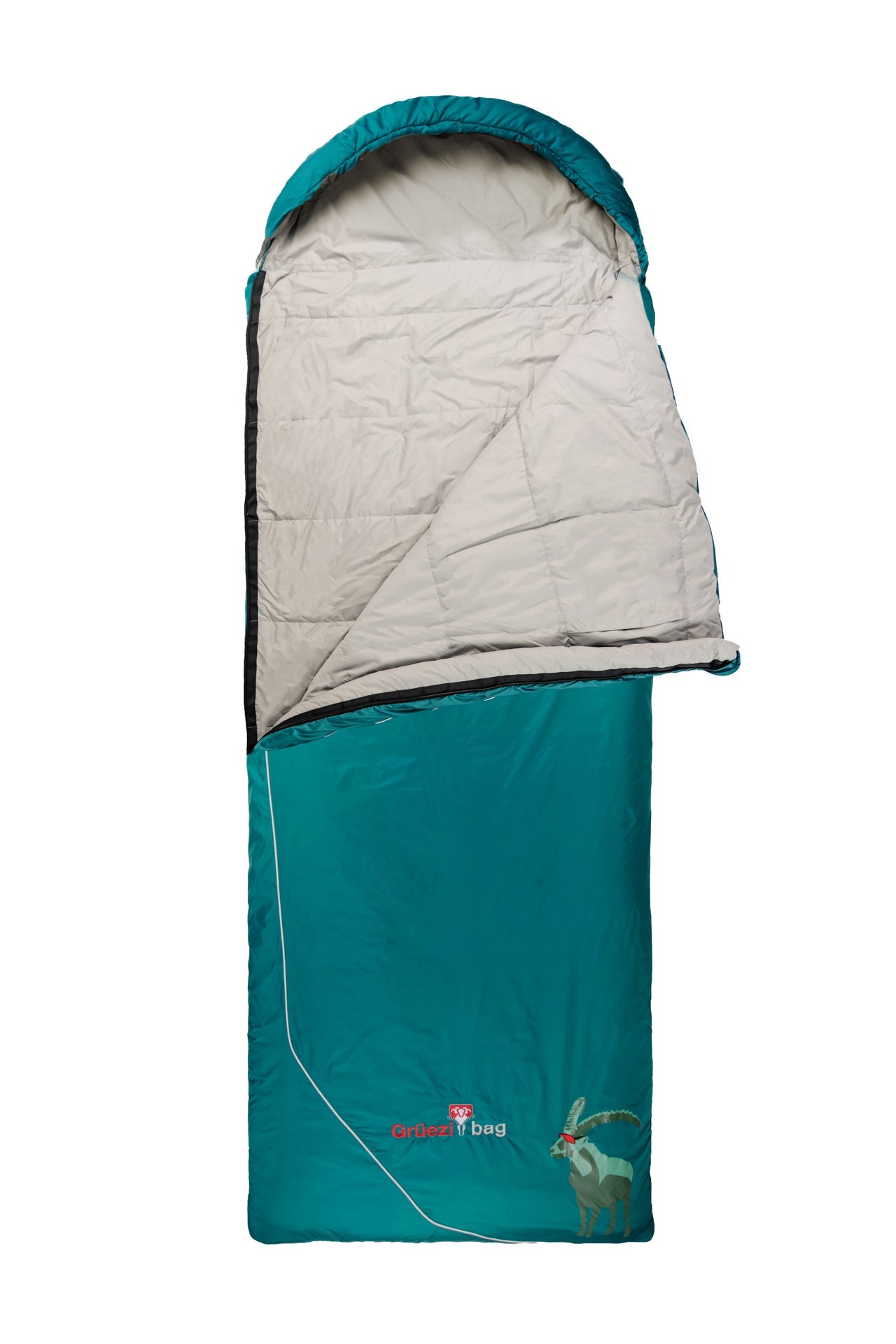 Grüezi bag Deckenschlafsack Biopod Wolle Goas Comfort - aufgeschlagen