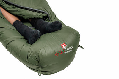 Grüezi bag Outdoorschlafsack Biopod Wolle Survival XXL Wide - innovative Fußbelüftung